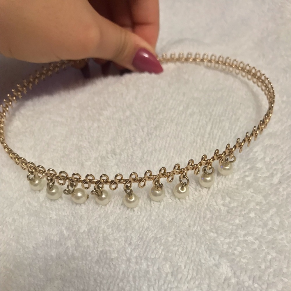 A necklace and two bracelet.